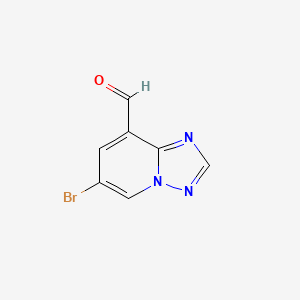 molecular formula C7H4BrN3O B12845798 6-Bromo-[1,2,4]triazolo[1,5-a]pyridine-8-carbaldehyde 