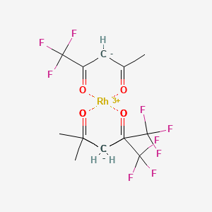 molecular formula C15H12F9O6Rh B12845801 Tris(1,1,1-trifluoro-2,4-pentanedionato-I masculineO2,I masculineO4)rhodium CAS No. 14652-54-1