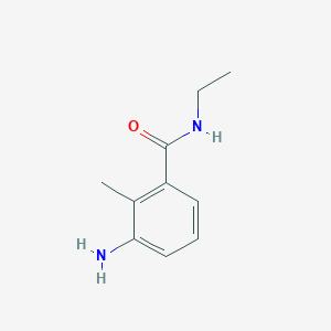 molecular formula C10H14N2O B1284581 3-amino-N-ethyl-2-methylbenzamide CAS No. 926198-75-6