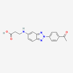 molecular formula C17H16N4O3 B12845813 3-((2-(4-Acetylphenyl)-2H-benzo[d][1,2,3]triazol-5-yl)amino)propanoic acid 