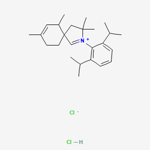 2-(2,6-Diisopropylphenyl)-3,3,6,8-tetramethyl-2-azaspiro[4.5]deca-1,7-dien-2-ium chloride hydrochloride