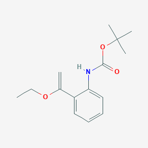 molecular formula C15H21NO3 B12845826 tert-Butyl (2-(1-ethoxyvinyl)phenyl)carbamate 