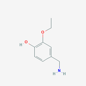 molecular formula C9H13NO2 B1284583 4-(アミノメチル)-2-エトキシフェノール CAS No. 90643-06-4