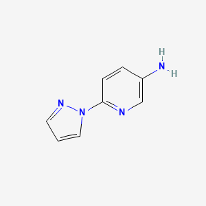 molecular formula C8H8N4 B1284585 6-(1H-pyrazol-1-yl)pyridin-3-amine CAS No. 154095-29-1