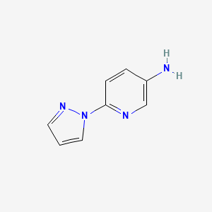 molecular formula C8H8N4 B1284585 6-(1H-Pyrazol-1-yl)pyridin-3-amin CAS No. 154095-29-1