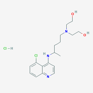 molecular formula C18H27Cl2N3O2 B12845881 2,2'-((4-((5-Chloroquinolin-4-yl)amino)pentyl)azanediyl)bis(ethan-1-ol) hydrochloride 