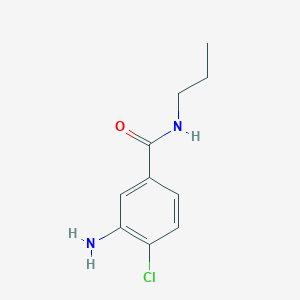 molecular formula C10H13ClN2O B1284590 3-Amino-4-chloro-N-propylbenzamide CAS No. 926201-28-7