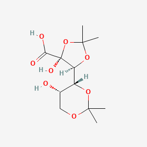 molecular formula C12H20O8 B12845927 (4S,5S)-4-hydroxy-5-[(4R,5S)-5-hydroxy-2,2-dimethyl-1,3-dioxan-4-yl]-2,2-dimethyl-1,3-dioxolane-4-carboxylic acid 