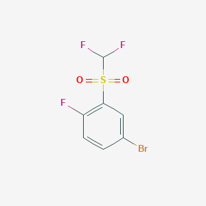 molecular formula C7H4BrF3O2S B12845933 5-Bromo-2-fluorophenyl difluoromethyl sulphone 