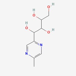 molecular formula C9H14N2O4 B12845938 1-(5-Methylpyrazin-2-yl)butane-1,2,3,4-tetraol 