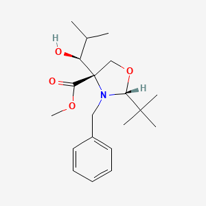 methyl (2R,4S)-3-benzyl-2-tert-butyl-4-[(1S)-1-hydroxy-2-methylpropyl]-1,3-oxazolidine-4-carboxylate