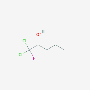 molecular formula C5H9Cl2FO B12845960 1,1-Dichloro-1-fluoropentan-2-ol CAS No. 6301-97-9