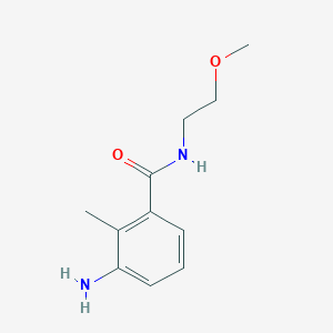 molecular formula C11H16N2O2 B1284602 3-氨基-N-(2-甲氧基乙基)-2-甲基苯甲酰胺 CAS No. 926222-63-1