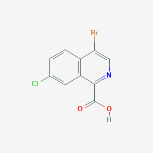 molecular formula C10H5BrClNO2 B12846022 4-Bromo-7-chloroisoquinoline-1-carboxylic acid 