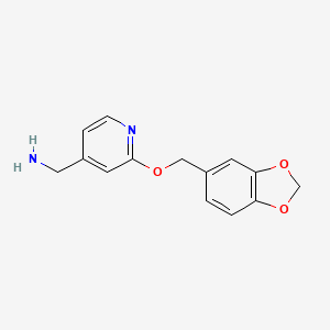 [2-(2H-1,3-benzodioxol-5-ylmethoxy)pyridin-4-yl]methanamine