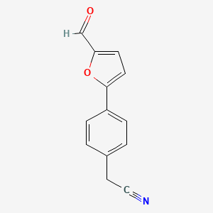 [4-(5-Formyl-2-furyl)phenyl]acetonitrile