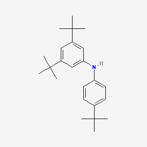 molecular formula C24H35N B12846053 3,5-Di-tert-butyl-N-(4-(tert-butyl)phenyl)aniline 