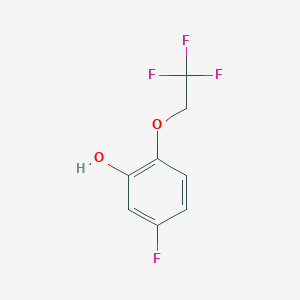 molecular formula C8H6F4O2 B12846060 5-Fluoro-2-(2,2,2-trifluoroethoxy)phenol 