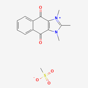 1,2,3-trimethyl-4,9-dioxo-4,9-dihydro-3H-naphtho[2,3-d]imidazol-1-ium methanesulphonate