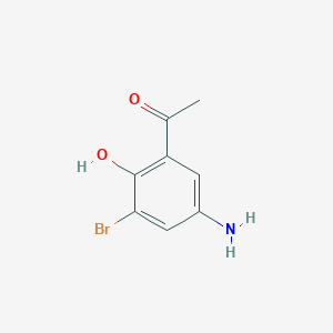 molecular formula C8H8BrNO2 B12846085 1-(5-Amino-3-bromo-2-hydroxyphenyl)ethan-1-one 