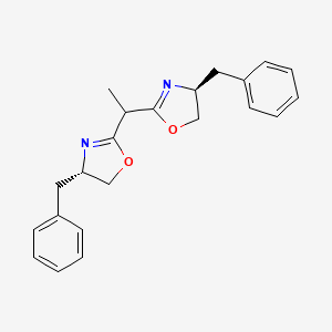 molecular formula C22H24N2O2 B12846094 (4S,4'S)-2,2'-(Ethane-1,1-diyl)bis(4-benzyl-4,5-dihydrooxazole) 