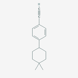 molecular formula C16H20 B12846123 1-(4,4-Dimethylcyclohexyl)-4-ethynylbenzene 