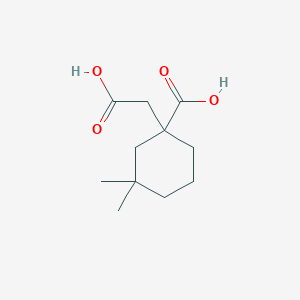 1-(Carboxymethyl)-3,3-dimethylcyclohexane-1-carboxylic acid