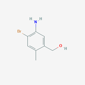 molecular formula C8H10BrNO B12846138 (5-Amino-4-bromo-2-methylphenyl)methanol 