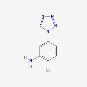 molecular formula C7H6ClN5 B1284616 2-氯-5-(1H-四唑-1-基)苯胺 CAS No. 926200-13-7