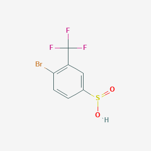 molecular formula C7H4BrF3O2S B12846201 4-Bromo-3-(trifluoromethyl)benzenesulfinic acid 