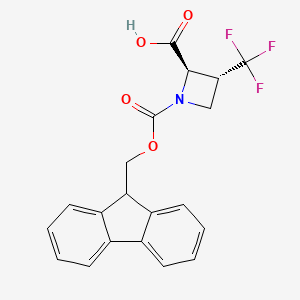 (2R,3R)-1-(((9H-Fluoren-9-yl)methoxy)carbonyl)-3-(trifluoromethyl)azetidine-2-carboxylic acid