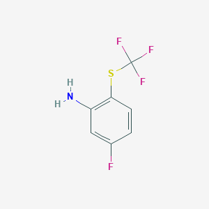 molecular formula C7H5F4NS B12846285 5-Fluoro-2-(trifluoromethylthio)aniline 