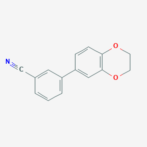 molecular formula C15H11NO2 B12846333 3-(2,3-Dihydro-1,4-benzodioxin-6-yl)benzonitrile 