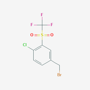 4-(Bromomethyl)-1-chloro-2-((trifluoromethyl)sulfonyl)benzene