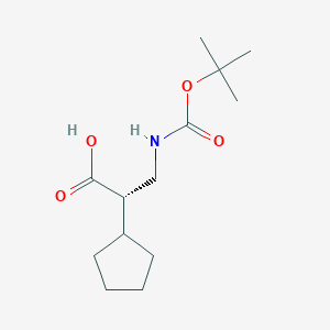 (2S)-3-[(tert-Butoxycarbonyl)amino]-2-cyclopentylpropanoic acid