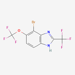 4-Bromo-5-(trifluoromethoxy)-2-(trifluoromethyl)-1H-benzimidazole