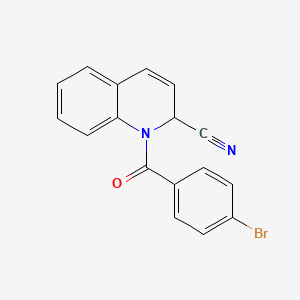 molecular formula C17H11BrN2O B12846451 1-(4-Bromobenzoyl)-1,2-dihydroquinoline-2-carbonitrile 