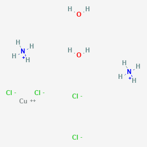 molecular formula Cl4CuH12N2O2 B12846452 Copper(ii)diammoniumchloridedihydrate 