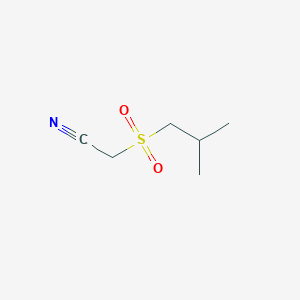 molecular formula C6H11NO2S B12846460 (2-Methyl-propane-1-sulfonyl)-acetonitrile 