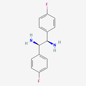 molecular formula C14H14F2N2 B12846503 (1R,2R)-1,2-bis(4-fluorophenyl)ethane-1,2-diamine CAS No. 872595-10-3