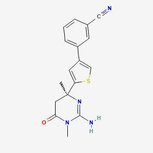 3-{5-[(2e,4s)-2-Imino-1,4-Dimethyl-6-Oxohexahydropyrimidin-4-Yl]thiophen-3-Yl}benzonitrile