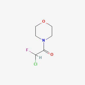 molecular formula C6H9ClFNO2 B12846544 2-Chloro-2-fluoro-1-(morpholin-4-yl)ethan-1-one CAS No. 27074-60-8