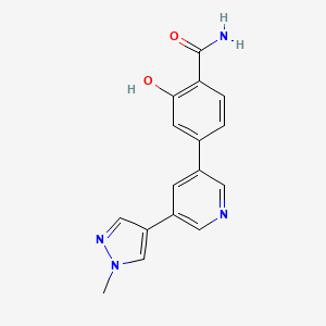 2-Hydroxy-4-(5-(1-methyl-1H-pyrazol-4-yl)pyridin-3-yl)benzamide