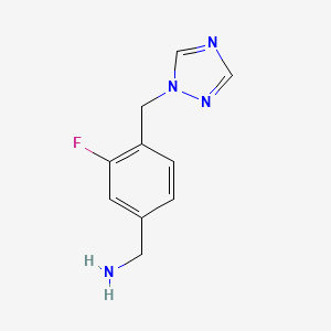 (4-((1H-1,2,4-Triazol-1-yl)methyl)-3-fluorophenyl)methanamine