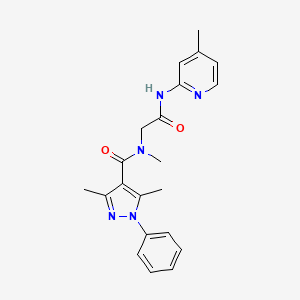 N,3,5-Trimethyl-N-(2-((4-methylpyridin-2-yl)amino)-2-oxoethyl)-1-phenyl-1H-pyrazole-4-carboxamide