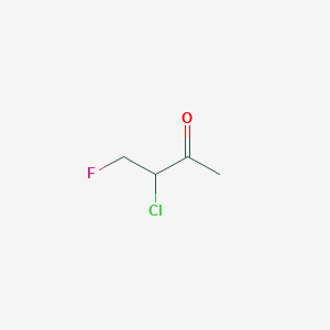 molecular formula C4H6ClFO B12846599 3-Chloro-4-fluoro-2-butanone 