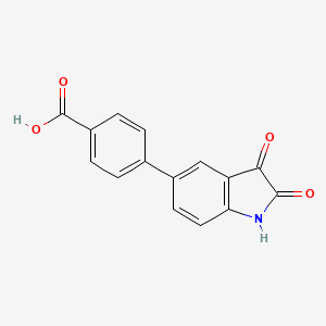 molecular formula C15H9NO4 B12846611 4-(2,3-Dioxo-2,3-dihydro-1H-indol-5-yl) benzoic acid 