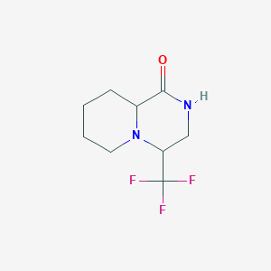 molecular formula C9H13F3N2O B12846651 4-(Trifluoromethyl)octahydro-1H-pyrido[1,2-a]pyrazin-1-one 