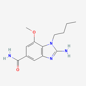 molecular formula C13H18N4O2 B12846716 2-Amino-1-butyl-7-methoxy-1H-benzo[d]imidazole-5-carboxamide 