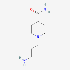 molecular formula C9H19N3O B1284675 1-(3-Aminopropyl)piperidine-4-carboxamide CAS No. 4608-79-1
